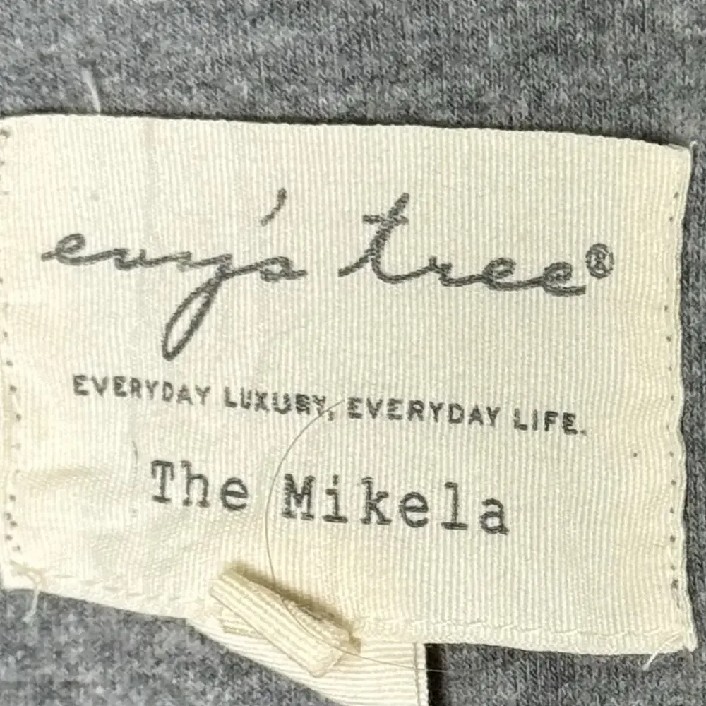 Evie's Tree The Mikela Gray Ruffle Hem Lounge Dress Size XL Pockets Cotton Blend